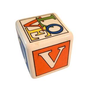 Fitz and Floyd Ceramic Block With Iconic "LOVE" Theme" Philly Philadel;phia